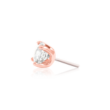 Higher Profile 4 Prong Set – 14K Gold CZ Threadless End
