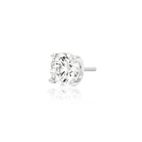 Higher Profile 4 Prong Set – 14K Gold CZ Threadless End