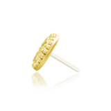 Kaya 14K Gold Threadless End with Ornamental Circular Detail