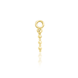 Lane threadless charm in 14k yellow gold – chain with delicate gold beads