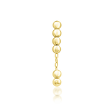 Lennon threadless charm in 14k yellow gold – beaded chain design