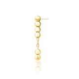Top-down image of Lennon – elegant linked bead structure in gold