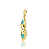 Top-down image of Lucille threadless charm – geometric layout