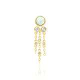 Maeve Chains 14K Gold Threadless End with Faux Opal & CZ – Front View