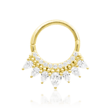 Magnifique charm in 14K yellow gold with CZ stones