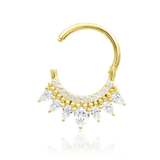 Decorative gold dangle end for 14G rings and posts