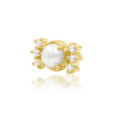 Junipurr Martha end in yellow gold with 3mm pearl