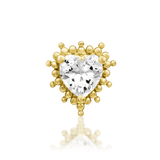 Meet Cute threadless end in 14k yellow gold – heart with CZ center
