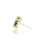 Moss Agate Fan End Worn in Tragus Piercing – Natural Lighting