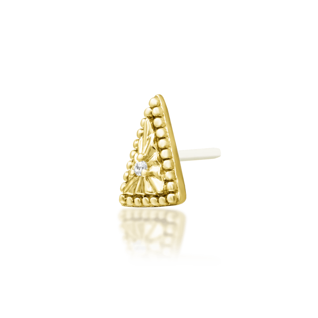 Top-down image of Nina – sharp triangle form with center CZ