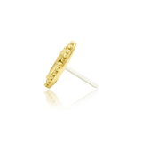 Novie 14K Gold Threadless End with Elongated Oval Shape