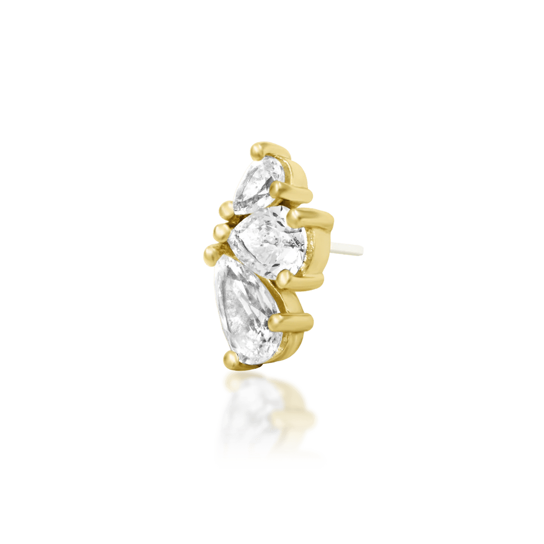 Close-Up of Padma in Flat Piercing on Model