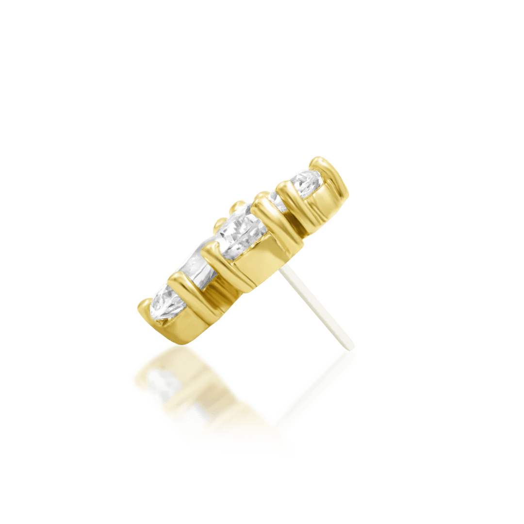 Side Angle of Padma Showing Gemstone Arrangement