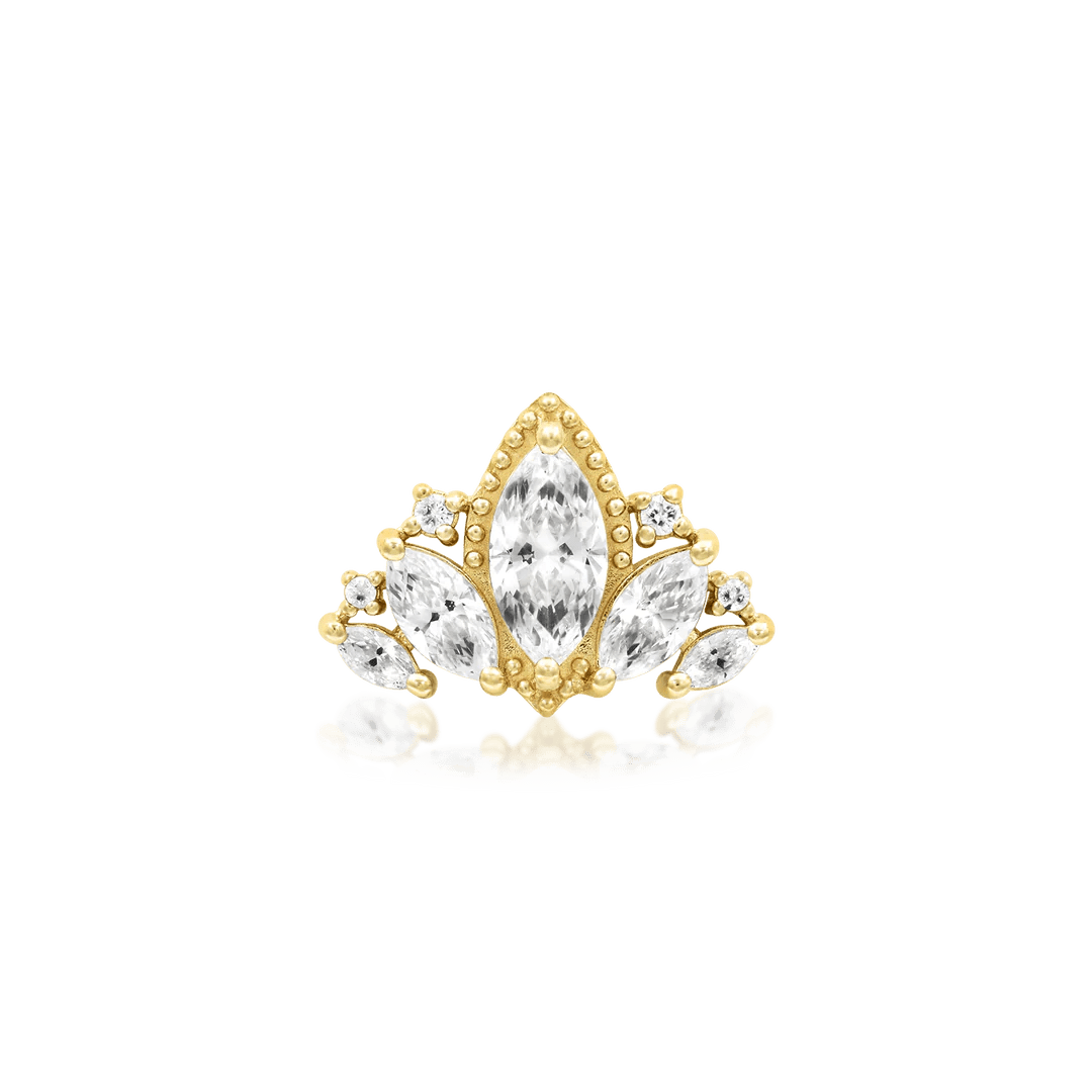 QUEEN NAVEEN-14K GOLD piercing-zone.com