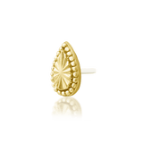 Top-down image of Remi – classic teardrop outlined in delicate gold beads