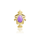 Savene 14K Gold Threadless End with Purple Turquoise – Front View