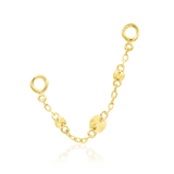 Spiked Chain 14K Gold Charm with Three Spikes – Studio View