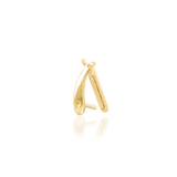 STRAIGHT RAZOR 14K GOLD  - THREADLESS END piercing-zone.com