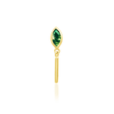 Takari Threadless End with Moss Agate – Front Close-Up