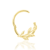 Terra – Branch Design – 14K Gold Clicker Ring