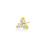 TRINITY CZ-14K GOLD piercing-zone.com