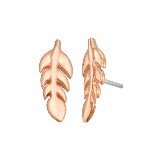 Leaf – 14K Gold Threadless & Threaded End - piercing - zone.com