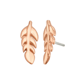 Leaf – 14K Gold Threadless & Threaded End - piercing - zone.com