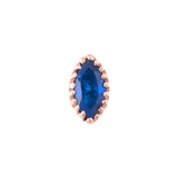 Marquis – 14K Gold Scalloped Birthstone Threadless End - piercing - zone.com