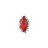Marquis – 14K Gold Scalloped Birthstone Threadless End - piercing - zone.com