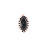 Marquis Scalloped – 14K Gold CZ Threadless End - piercing - zone.com