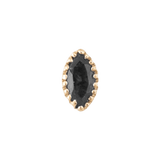 Marquis Scalloped – 14K Gold CZ Threadless End - piercing - zone.com