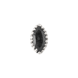 Marquis Scalloped – 14K Gold CZ Threadless End - piercing - zone.com