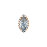 Marquis Scalloped – 14K Gold CZ Threadless End - piercing - zone.com