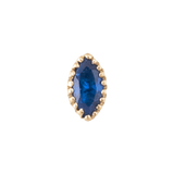 Marquis Scalloped – 14K Gold CZ Threadless End - piercing - zone.com