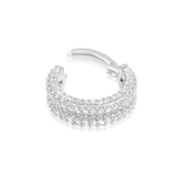 Mie - Mie – 130 CZ Pavé Band – 14K Gold Clicker Ring - piercing - zone.com