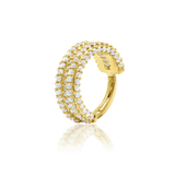 Mie - Mie – 130 CZ Pavé Band – 14K Gold Clicker Ring - piercing - zone.com