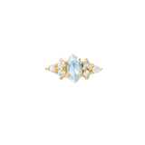 Mimosa – 14K Gold Birthstone & Diamond Threadless End - piercing - zone.com