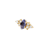 Mimosa – 14K Gold Birthstone & Diamond Threadless End - piercing - zone.com