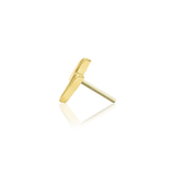 Mini Bolt – Tiny Lightning Design – 14K Gold Threadless End - piercing - zone.com