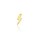 Mini Bolt – Tiny Lightning Design – 14K Gold Threadless End - piercing - zone.com