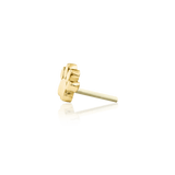 Mini Paw – Tiny Paw Print – 14K Gold Threadless End - piercing - zone.com
