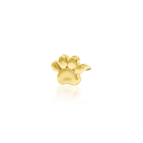 Mini Paw – Tiny Paw Print – 14K Gold Threadless End - piercing - zone.com