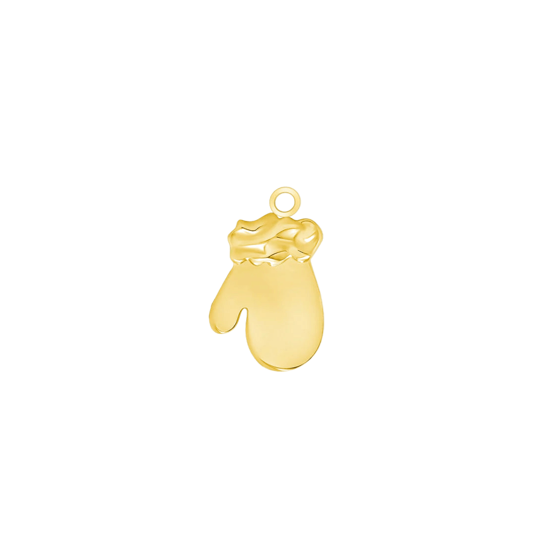 Mitten – 14K & 18K Gold Charm - piercing - zone.com