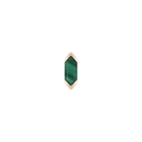 Mystic – Malachite – 14K Gold Threadless End - piercing - zone.com