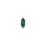 Mystic – Malachite – 14K Gold Threadless End - piercing - zone.com