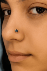Mystic Prong - Set – 14K Gold & Mystic Topaz Threadless End - piercing - zone.com