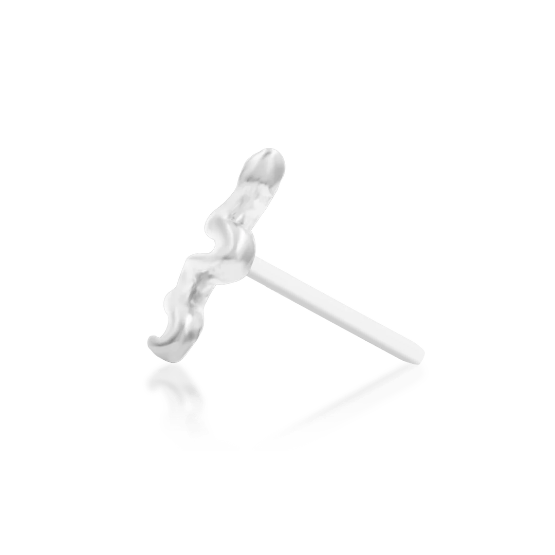 Noodle – Mini Serpent Curve – 14K Gold Threadless End - piercing - zone.com