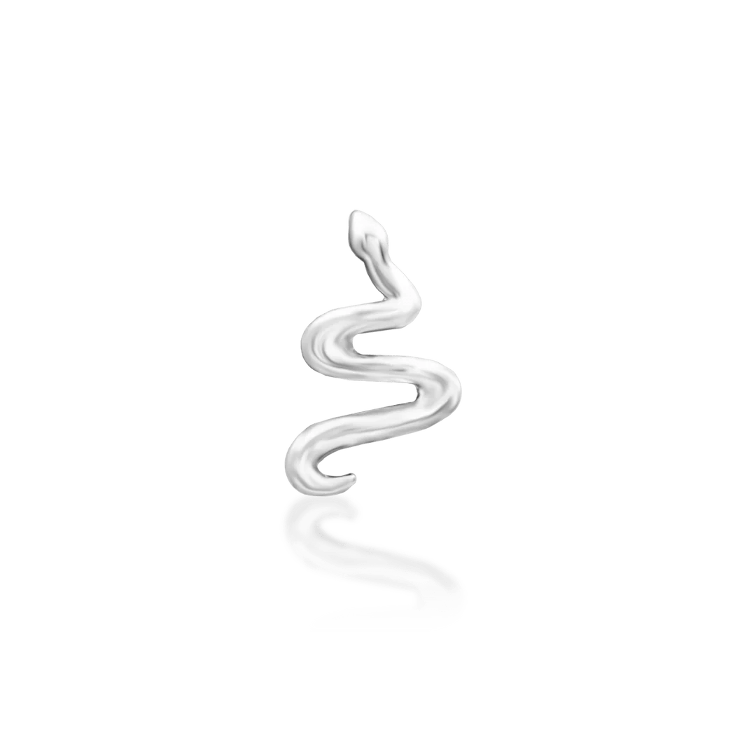 Noodle – Mini Serpent Curve – 14K Gold Threadless End - piercing - zone.com