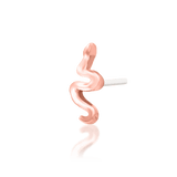 Noodle – Mini Serpent Curve – 14K Gold Threadless End - piercing - zone.com