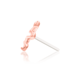 Noodle – Mini Serpent Curve – 14K Gold Threadless End - piercing - zone.com